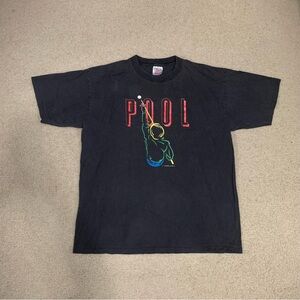 Vintage 1991 Oneita Pool Winning Garb Black Cotton Short Sleeve T-Shirt Men’s XL